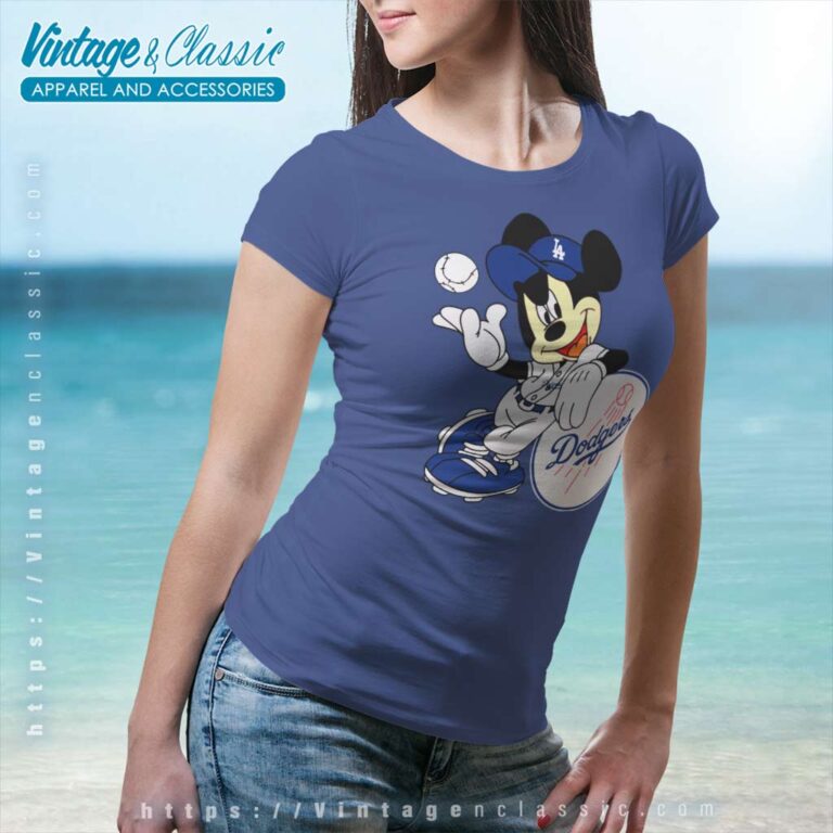 Mickey Mouse Los Angeles Dodgers Women TShirt Mickey Mouse Los Angeles Dodgers Women TShirt