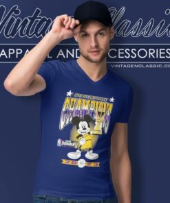 Mickey Mouse Los Angeles Lakers 2023 Nba In Season Tournament Champions V Neck TShirt