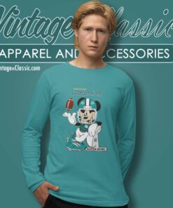 Mickey Mouse Miami Dolphin Long Sleeve Tee
