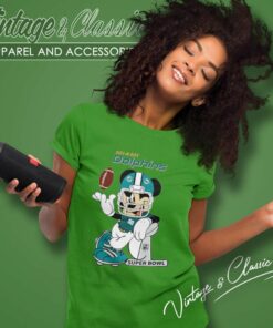 Mickey Mouse Miami Dolphin Women TShirt