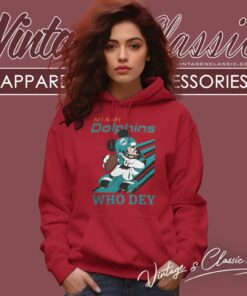 Mickey Mouse Miami Dolphins Football Player Who Dey Slogan Hoodie