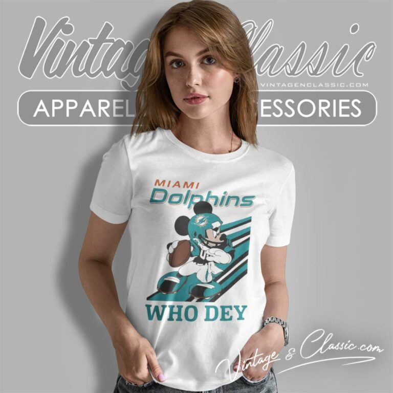 Mickey Mouse Miami Dolphins Football Player Who Dey Slogan Women TShirt Mickey Mouse Miami Dolphins Football Player Who Dey Slogan Women TShirt