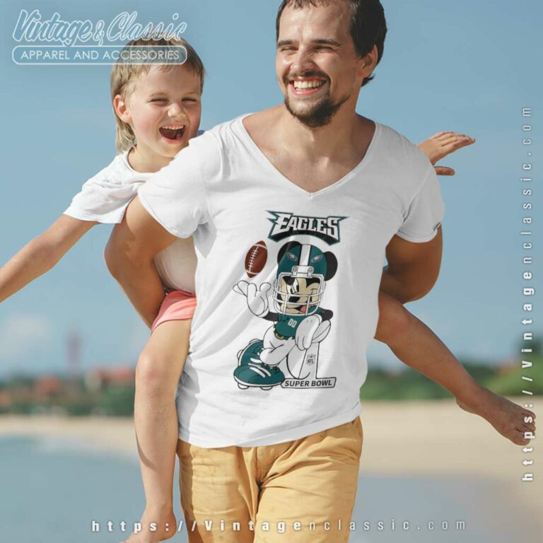 Mickey Mouse Philadelphia Eagles Supperbowll V Neck TShirt Mickey Mouse Philadelphia Eagles Supperbowll V Neck TShirt