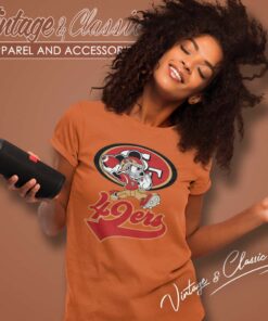 Mickey Mouse Player San Francisco 49ers Women TShirt