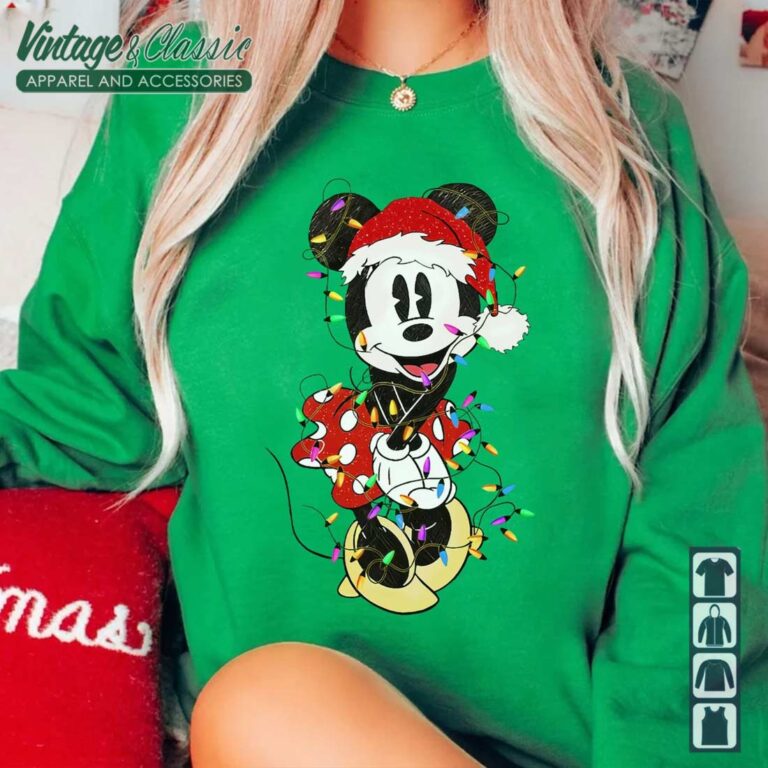Mickey Mouse Pose Christmas Lights Shirt Mickey Mouse Pose Christmas Lights Shirt