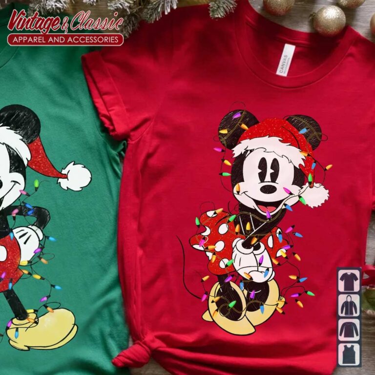 Mickey Mouse Pose Christmas Lights T shirt Mickey Mouse Pose Christmas Lights T shirt