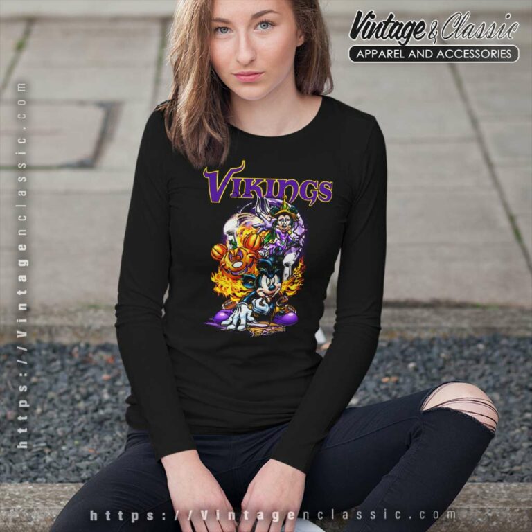Mickey Vince Lombardi Pumpkin Halloween Trophy Minnesota Viking Long Sleeve Tee Mickey Vince Lombardi Pumpkin Halloween Trophy Minnesota Viking Long Sleeve Tee