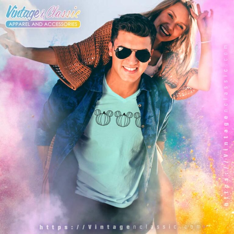 Mickey Mouse Pumpkins Halloween V Neck TShirt Mickey Mouse Pumpkins Halloween V Neck TShirt