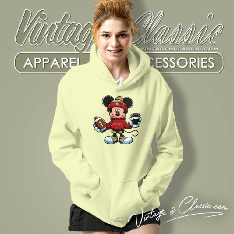 Mickey Mouse San Francisco 49ers Coffee Cup Hoodie Mickey Mouse San Francisco 49ers Coffee Cup Hoodie