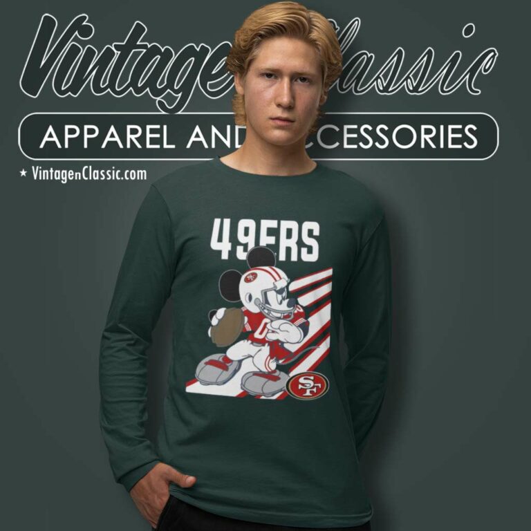 Mickey Mouse San Francisco 49ers Long Sleeve Tee Mickey Mouse San Francisco 49ers Long Sleeve Tee