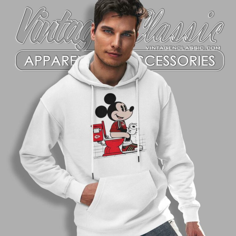 Mickey Mouse San Francisco 49ers Sitting On Kansas City Chiefs Toilet Hoodie Mickey Mouse San Francisco 49ers Sitting On Kansas City Chiefs Toilet Hoodie