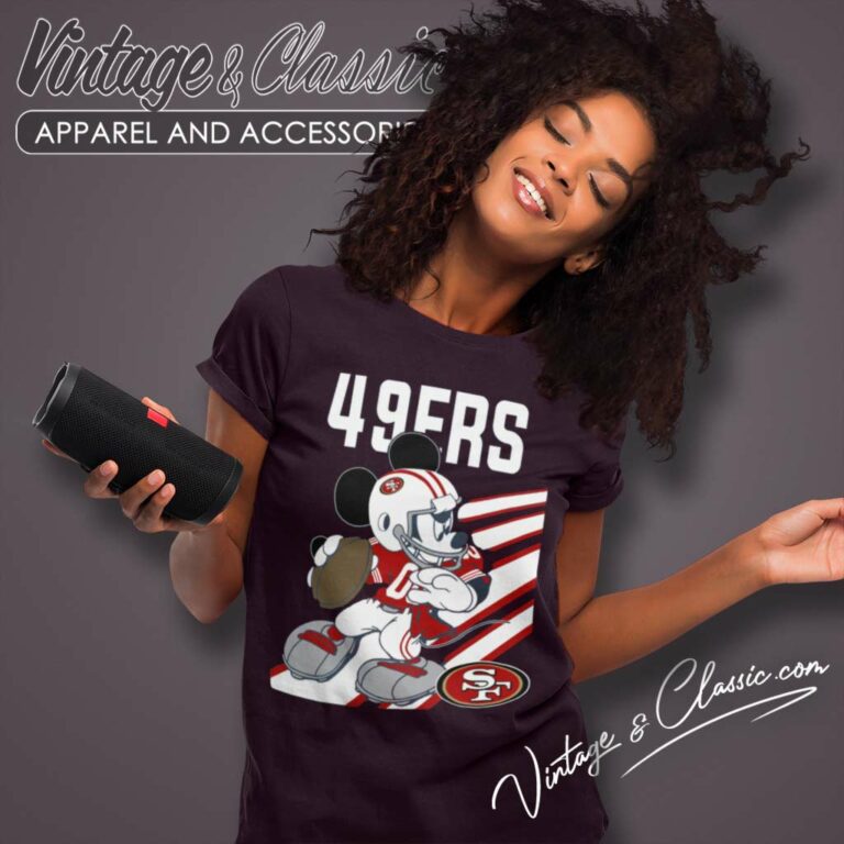 Mickey Mouse San Francisco 49ers Women TShirt Mickey Mouse San Francisco 49ers Women TShirt