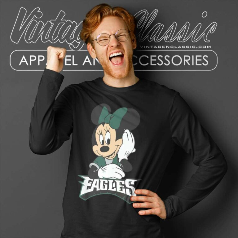 Mickey Nfl Philadelphia Eagles Logo Long Sleeve Tee Mickey Nfl Philadelphia Eagles Logo Long Sleeve Tee
