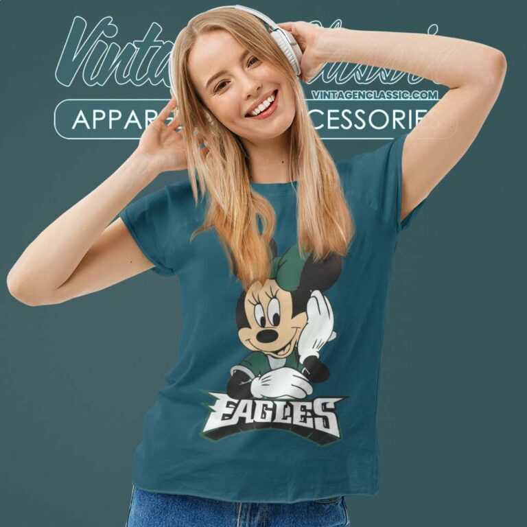 Mickey Nfl Philadelphia Eagles Logo Women TShirt Mickey Nfl Philadelphia Eagles Logo Women TShirt