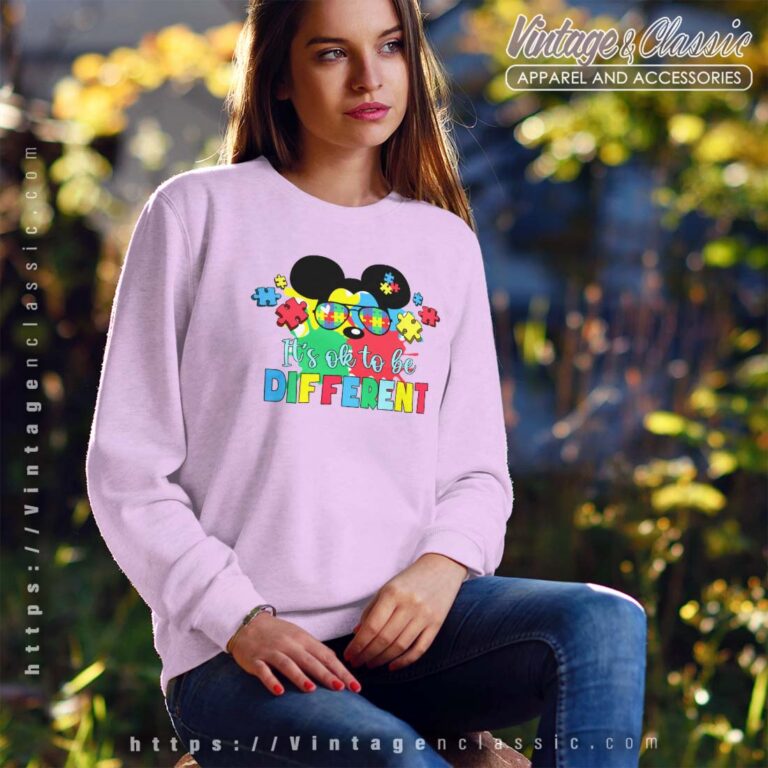 Mickey Ok To Be Different Autism Sweatshirt Disney Autism Mickey Ok To Be Different Autism Sweatshirt Disney Autism