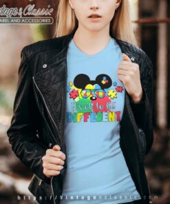 Mickey Ok To Be Different Autism Vneck Disney Autism