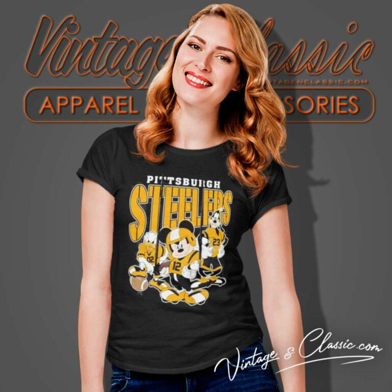 Mickey Pittsburgh Steelers Game Day Football Women TShirt Mickey Pittsburgh Steelers Game Day Football Women TShirt