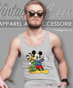 Mickey Pluto Dog Disney Christmas Tank Top Racerback