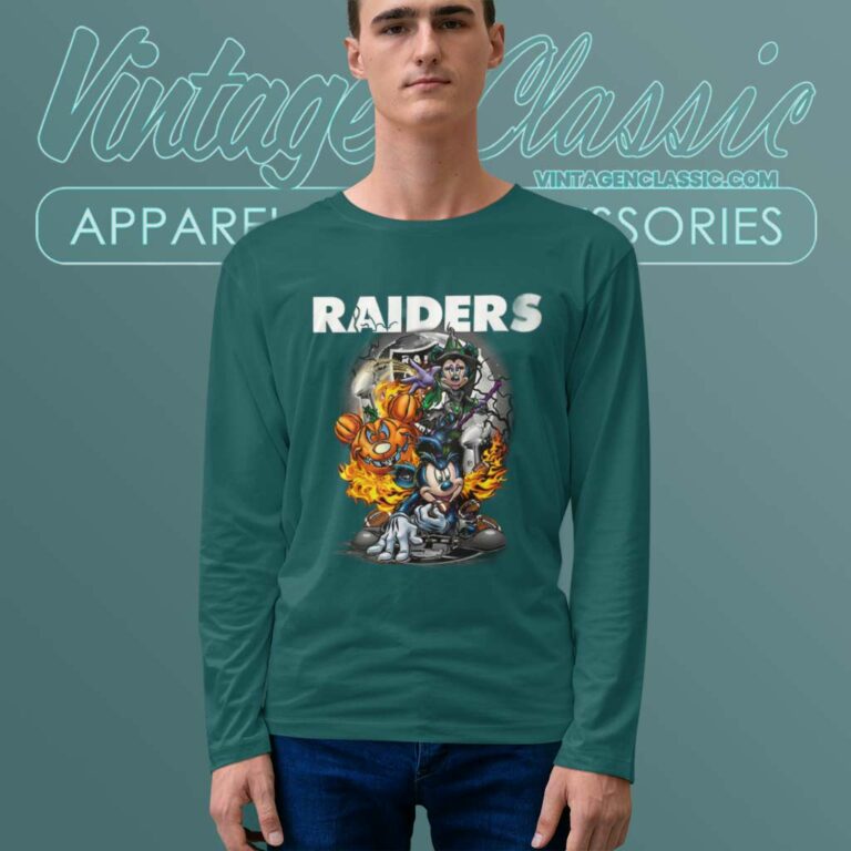 Mickey Raiders Halloween Shirt Vince Lombardi Trophy Oakland Raiders Long Sleeve Tee Mickey Raiders Halloween Shirt Vince Lombardi Trophy Oakland Raiders Long Sleeve Tee