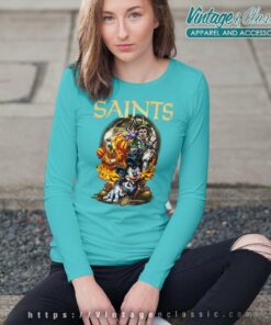 Mickey Saints Halloween Shirt Vince Lombardi Trophy New Orleans Saints Long Sleeve Tee