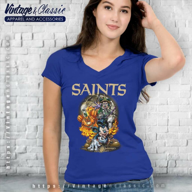 Mickey Saints Halloween Shirt Vince Lombardi Trophy New Orleans Saints V Neck TShirt Mickey Saints Halloween Shirt Vince Lombardi Trophy New Orleans Saints V Neck TShirt