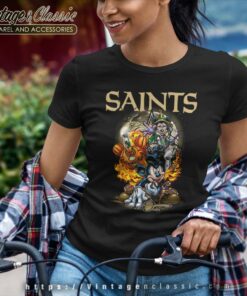 Mickey Saints Halloween Shirt Vince Lombardi Trophy New Orleans Saints Women TShirt