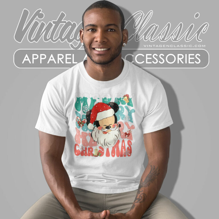 Mickey Santa Retro Merry Christmas T Shirt Mickey Santa Retro Merry Christmas T Shirt
