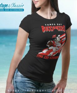 Mickey Tampa Bay Buccaneers Fire The Cannons Women TShirt