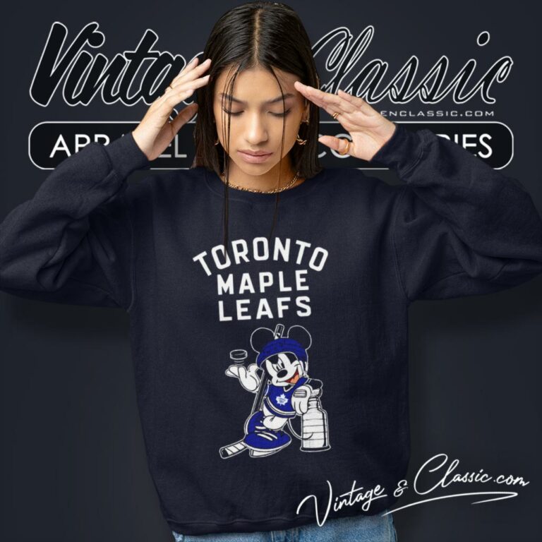 Mickey Toronto Maple Leafs With The Stanley Cup Hockey Sweatshirt Mickey Toronto Maple Leafs With The Stanley Cup Hockey Sweatshirt