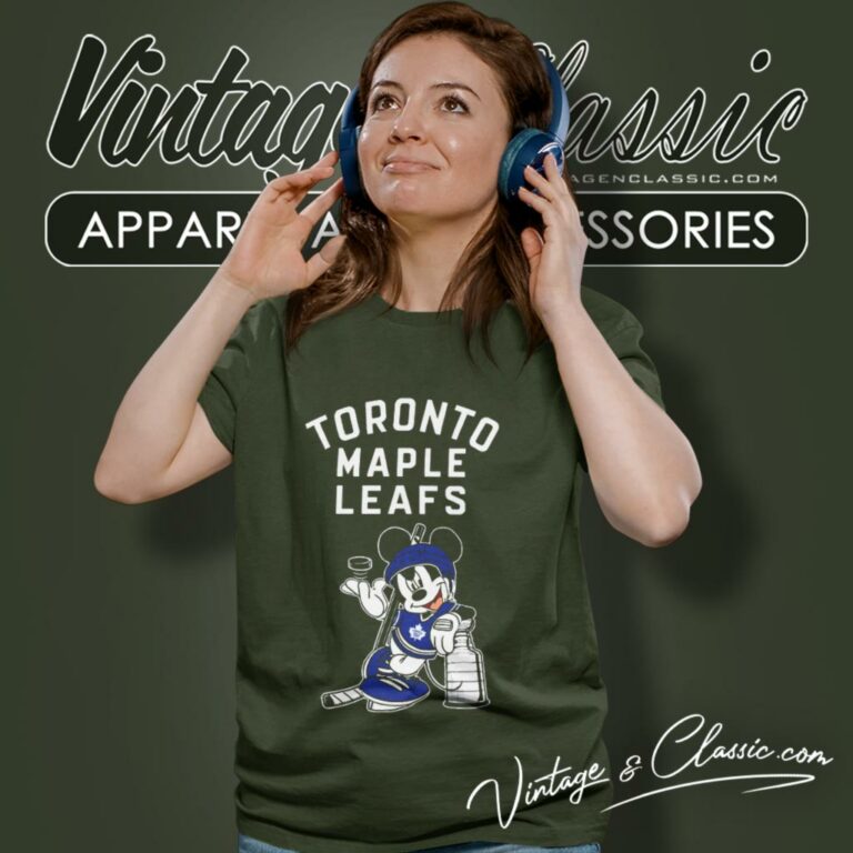 Mickey Toronto Maple Leafs With The Stanley Cup Hockey Women T Shirt Mickey Toronto Maple Leafs With The Stanley Cup Hockey Women T Shirt