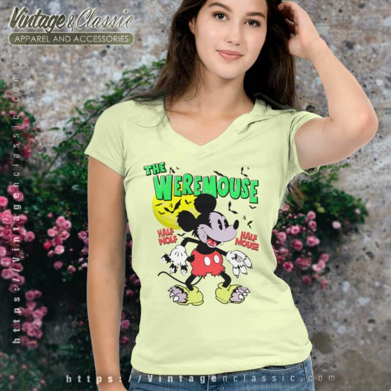 Mickey Weremouse Half Wolf Half Mouse V Neck TShirt Mickey Weremouse Half Wolf Half Mouse V Neck TShirt