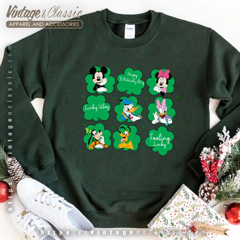 Mickey and Friends St Patricks Day Sweatshirt 2 Happy Patricks Day Shirt Mickey and Friends St Patricks Day Sweatshirt 2 Happy Patricks Day Shirt