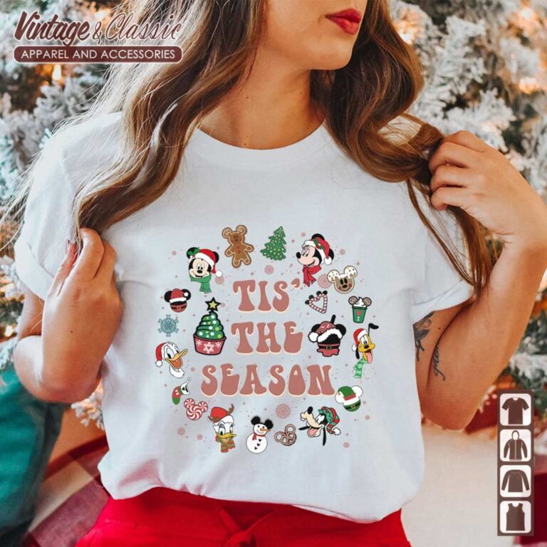Mickey and Friends Tis the Season Disney Christmas T shirt Mickey and Friends Tis the Season Disney Christmas T shirt