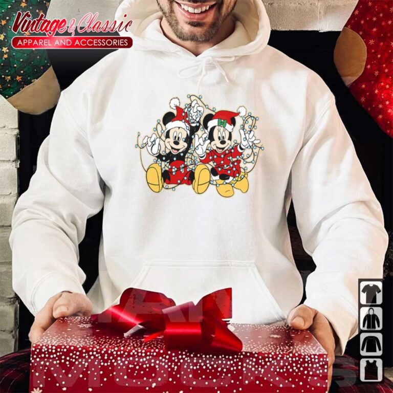 Mickey and Minnie Christmas Lights Hoodie Mickey and Minnie Christmas Lights Hoodie
