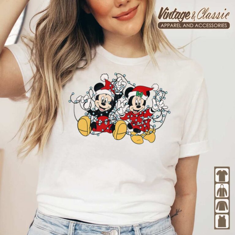 Mickey and Minnie Christmas Lights T shirt Mickey and Minnie Christmas Lights T shirt