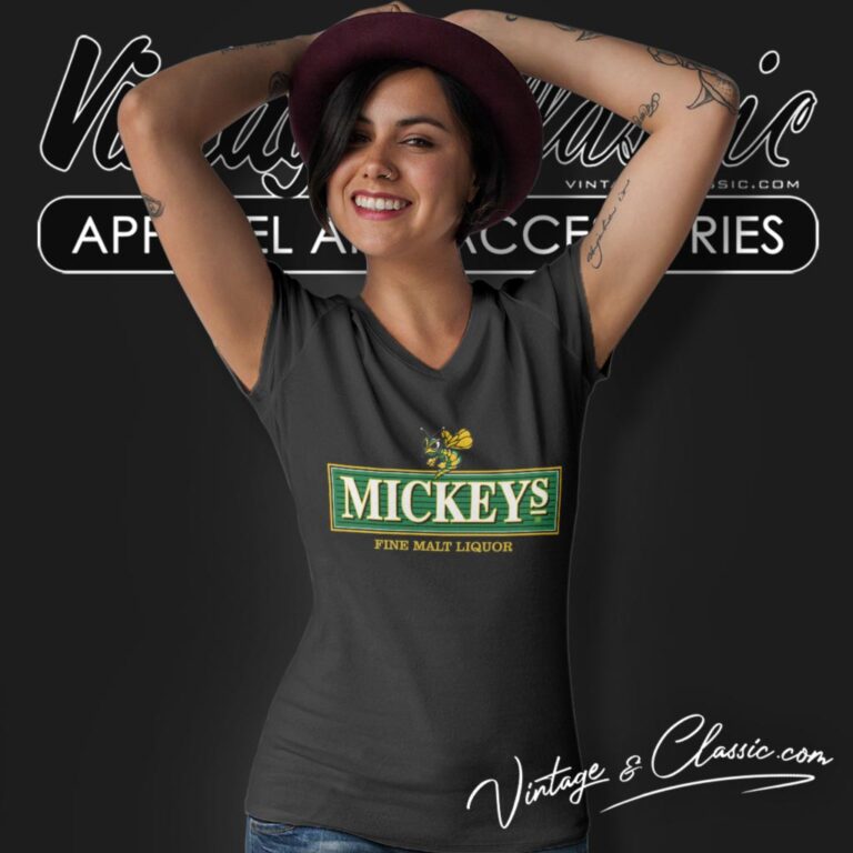 Mickeys Fine Malt Liquor V Neck TShirt Mickeys Fine Malt Liquor V Neck TShirt