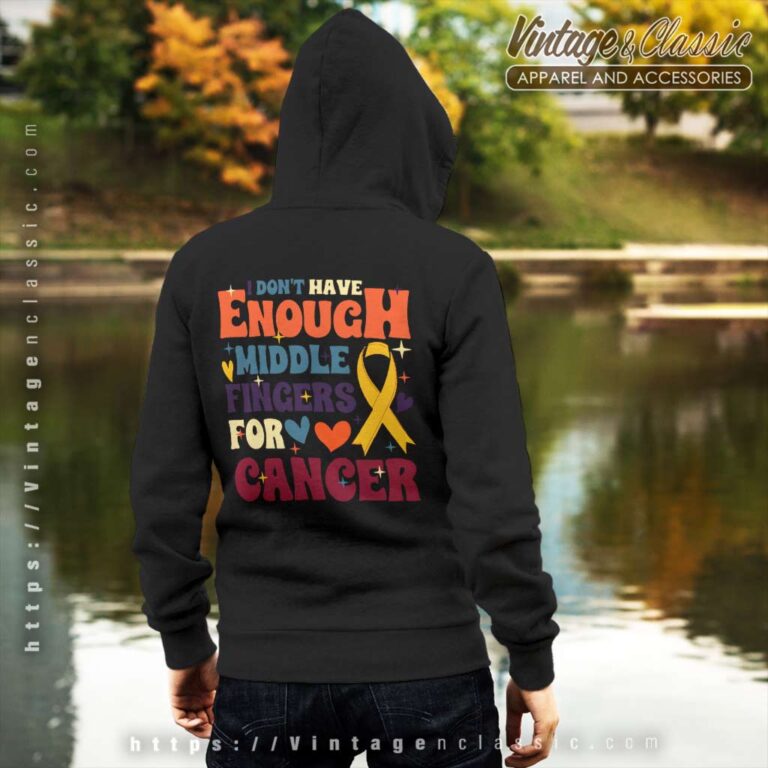 Middle Fingers For Cancer Hoodie Back Side Middle Fingers For Cancer Hoodie Back Side