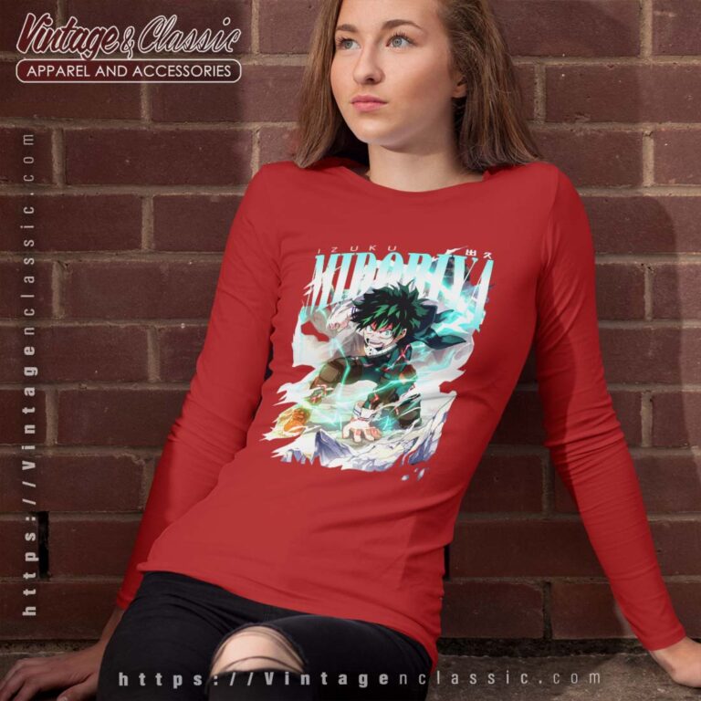 Midoriya Izuku Shirt My Hero Academia Longsleeves Midoriya Izuku Shirt My Hero Academia Longsleeves