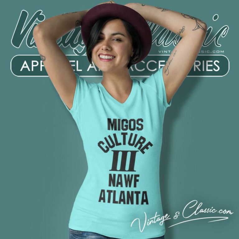 Migos X Gallery Dept Shirt For Culture Iii Yrn V Neck TShirt Migos X Gallery Dept Shirt For Culture Iii Yrn V Neck TShirt