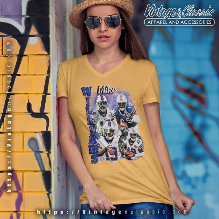 Mike Williams Nfl Football Lightning V Neck TShirt Mike Williams Nfl Football Lightning V Neck TShirt