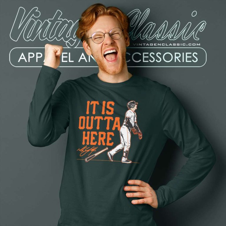 Mike Yastrzemski It Is Outta Here San Francisco Giants Signature Long Sleeve Tee Mike Yastrzemski It Is Outta Here San Francisco Giants Signature Long Sleeve Tee