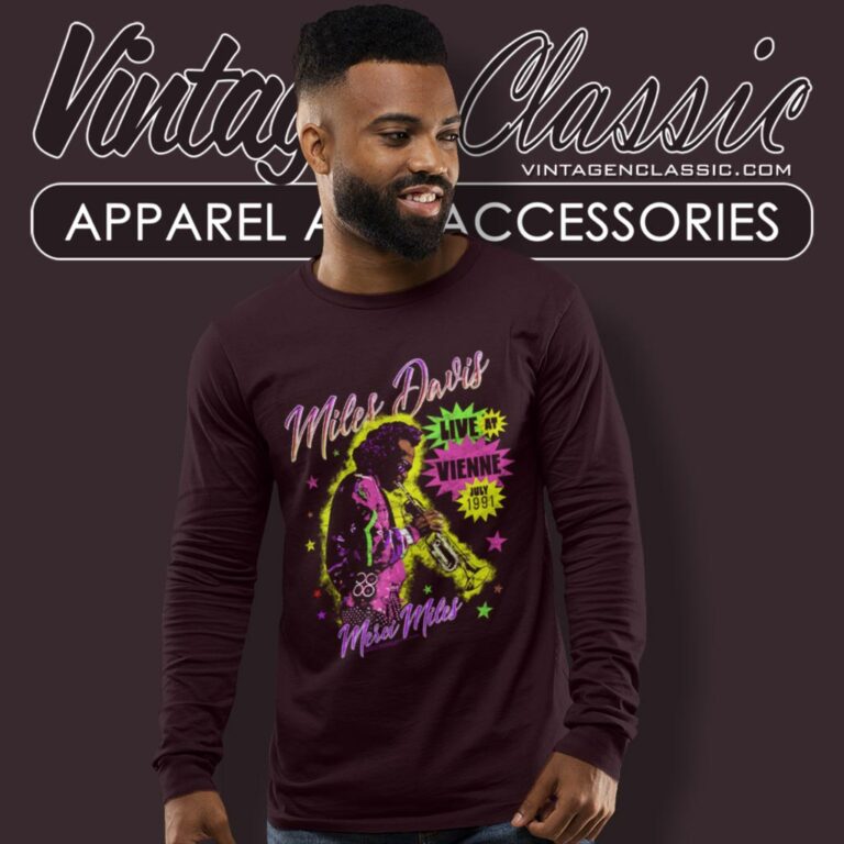 Miles Davis Shirt Live At Vienne 1991 Long Sleeve Tee Miles Davis Shirt Live At Vienne 1991 Long Sleeve Tee