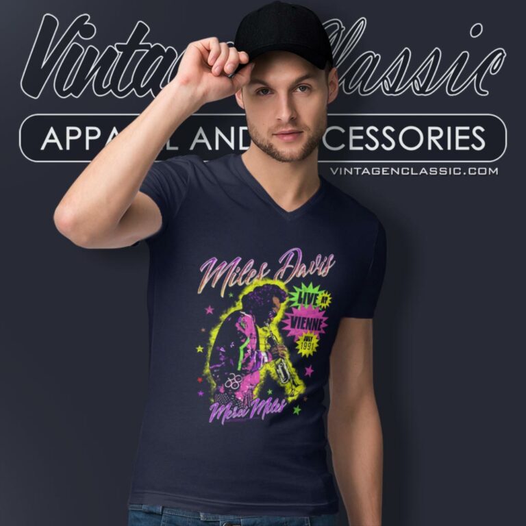 Miles Davis Shirt Live At Vienne 1991 V Neck TShirt Miles Davis Shirt Live At Vienne 1991 V Neck TShirt