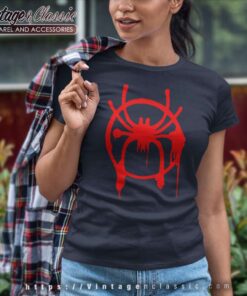 Miles Morales Spider Verse Logo Shirt 6 Miles Morales Spider Verse Logo Women TShirt