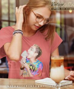 Miley Cyrus Shirt Licking An Ice Cream 6 Miley Cyrus Shirt Licking An Ice Cream Women TShirt