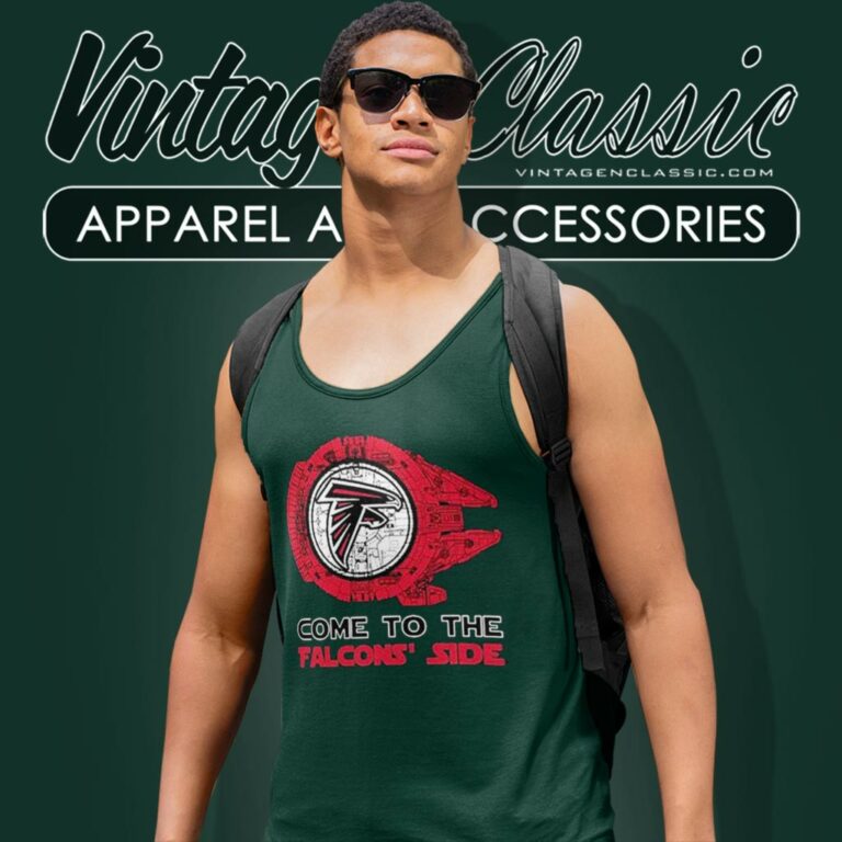 Millennium Falcon Come To The Atlanta Falcons Side Tank Top Racerback Millennium Falcon Come To The Atlanta Falcons Side Tank Top Racerback