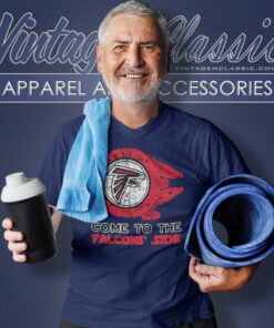 Millennium Falcon Come To The Atlanta Falcons Side V Neck TShirt