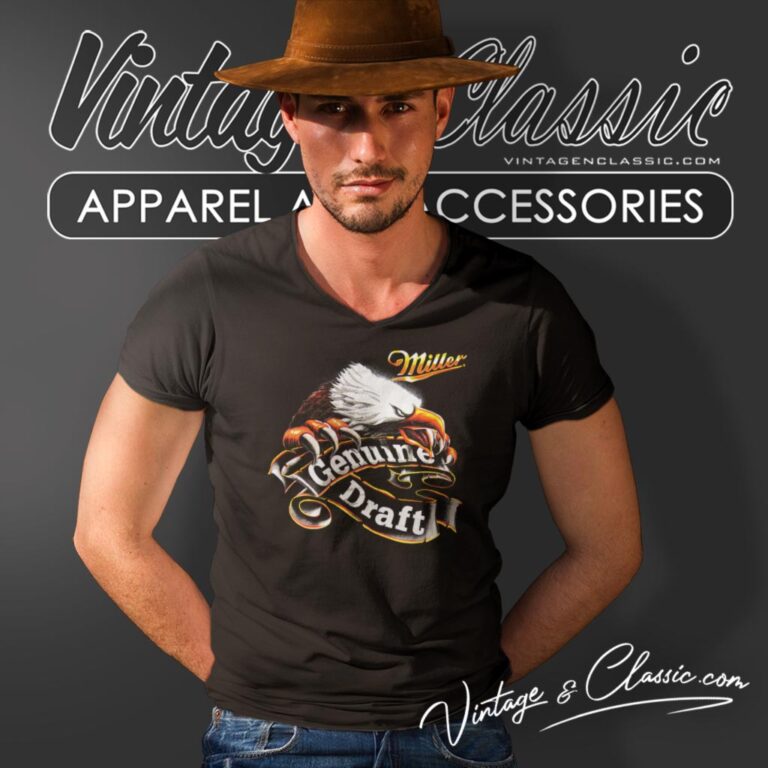 Miller Genuine Draft Beer V Neck TShirt Miller Genuine Draft Beer V Neck TShirt