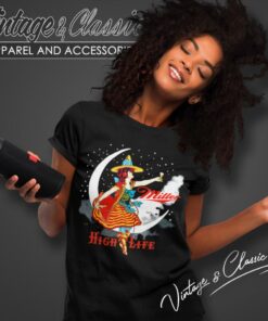Miller High Life Beer Shirt Girl On The Moon Women T Shirt