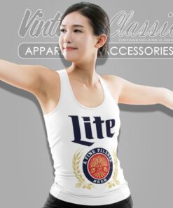 Miller Lite A Fine Pilsner Beer Tank Top Racerback